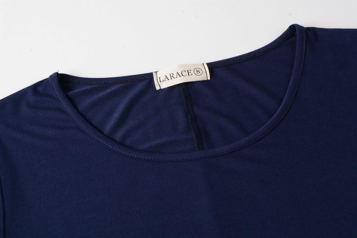 Crew Neck Short Sleeves Flare Tunic Blouse - Latest Ladies Fashion Clothes Online,Online Women Clothing Shop & Latest Clothing 8031.